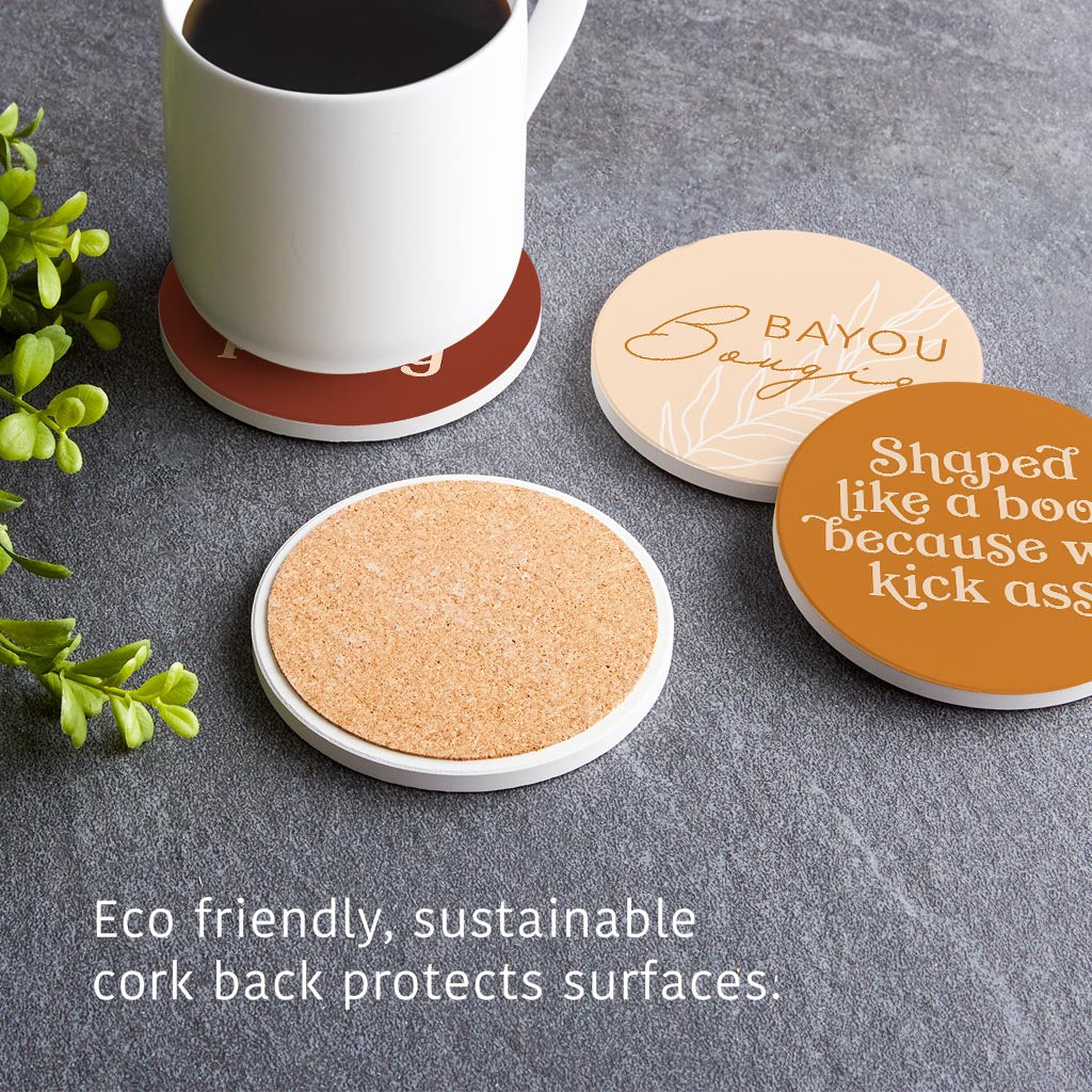 Modern Minimalist Louisiana Set | Absorbent Coasters | Set of 4 | Min 2