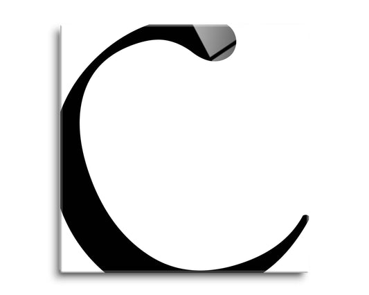 Minimal Monogram C | Hi-Def Glass Art | Eaches | Min 2
