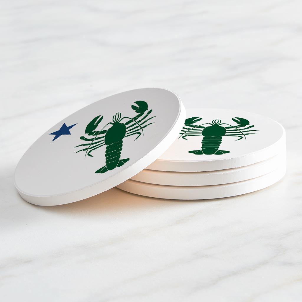 New England Star And Lobster| Absorbent Coasters | Set of 4 | Min 2