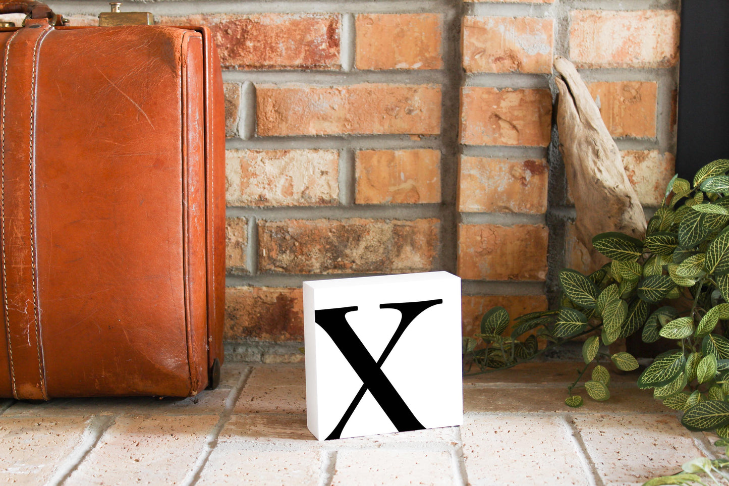 Minimal Monogram X | Wood Block | Eaches | Min 4