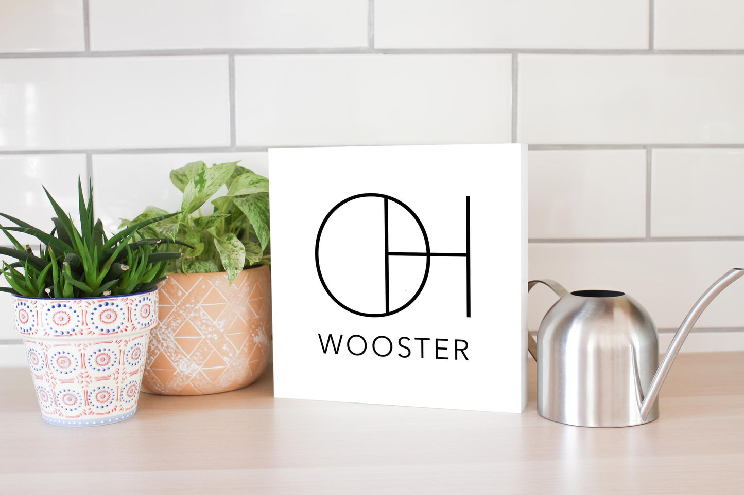 Wooster Oh State Initials And City Name | Wood Block | Eaches | Min 2