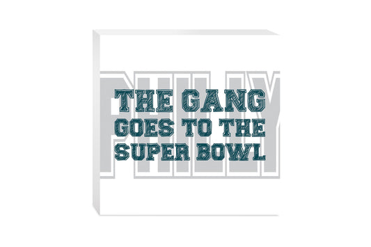 Modern Minimalist Pennsylvania Super Bowl Gang | Wood Block | Eaches | Min 2