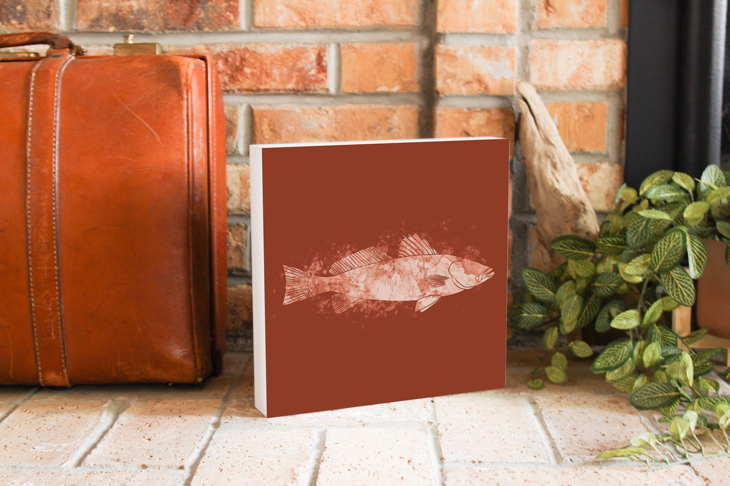 Louisiana Colorful Water Color Speckled Trout | Wood Block | Eaches | Min 2