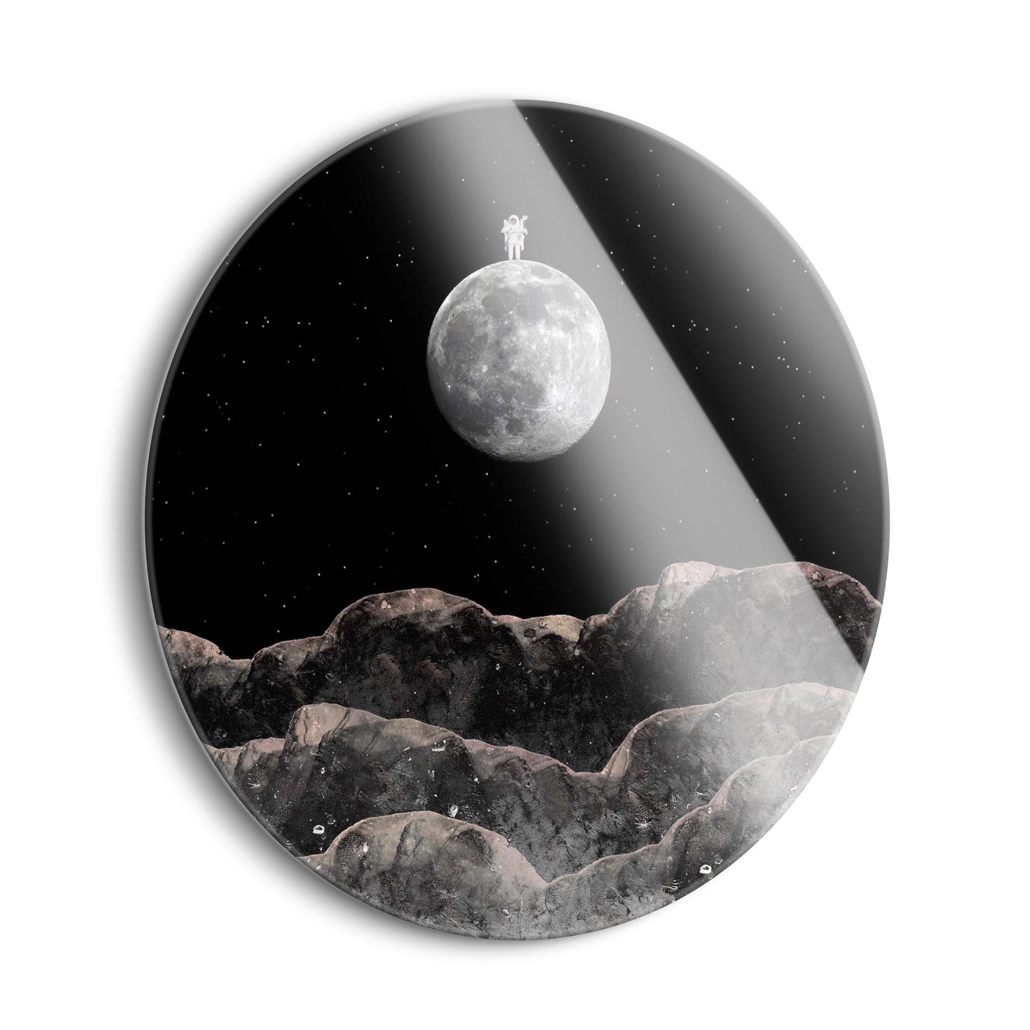 Tiny Moon Man | Hi-Def Glass Art | Eaches | Min 1