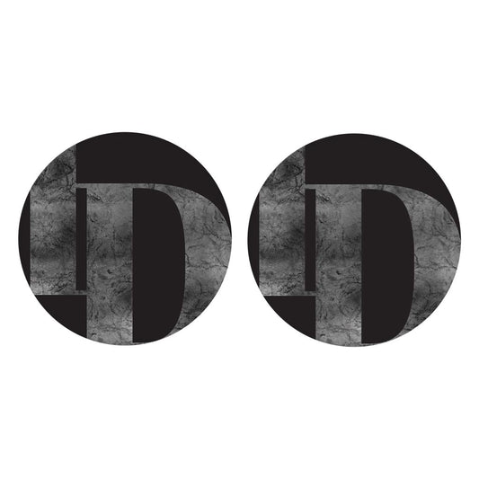 Minimalist B&W Idaho Black Initials | Absorbent Car Coasters | Set of 2 | Min 4