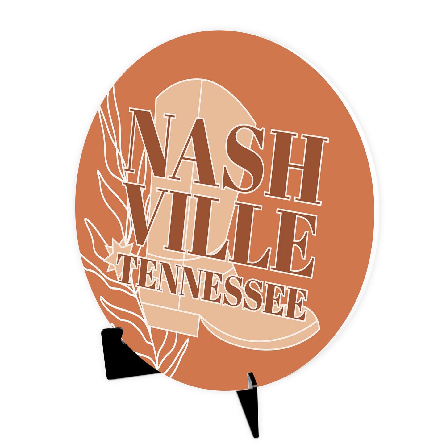 Modern Minimalist Tennessee Nashville Boot | Wood Sign | Eaches | Min 1