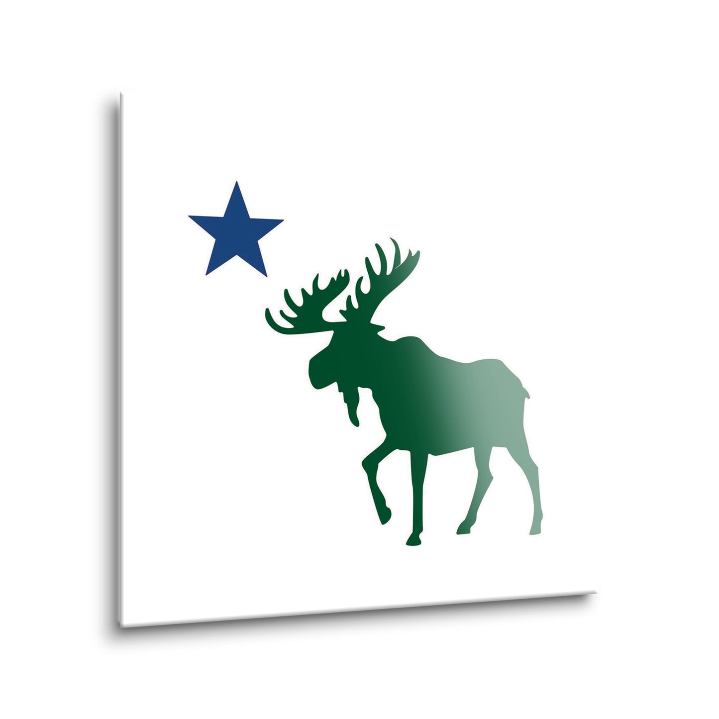 New England Star And Moose | Hi-Def Glass Art | Eaches | Min 2
