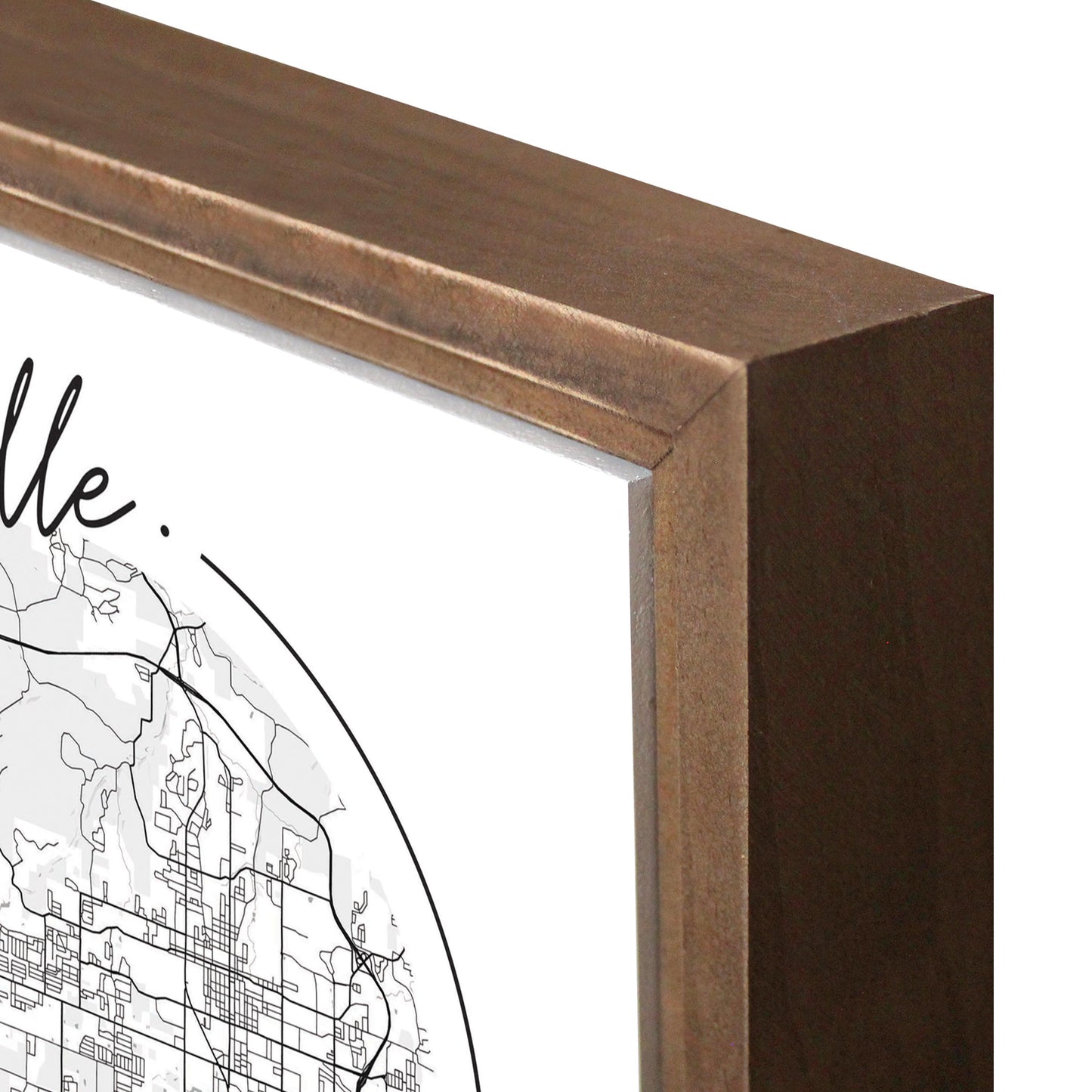 Minimalist B&W Arkansas Bentonville Circle Map | Wood Sign | Eaches | Min 1