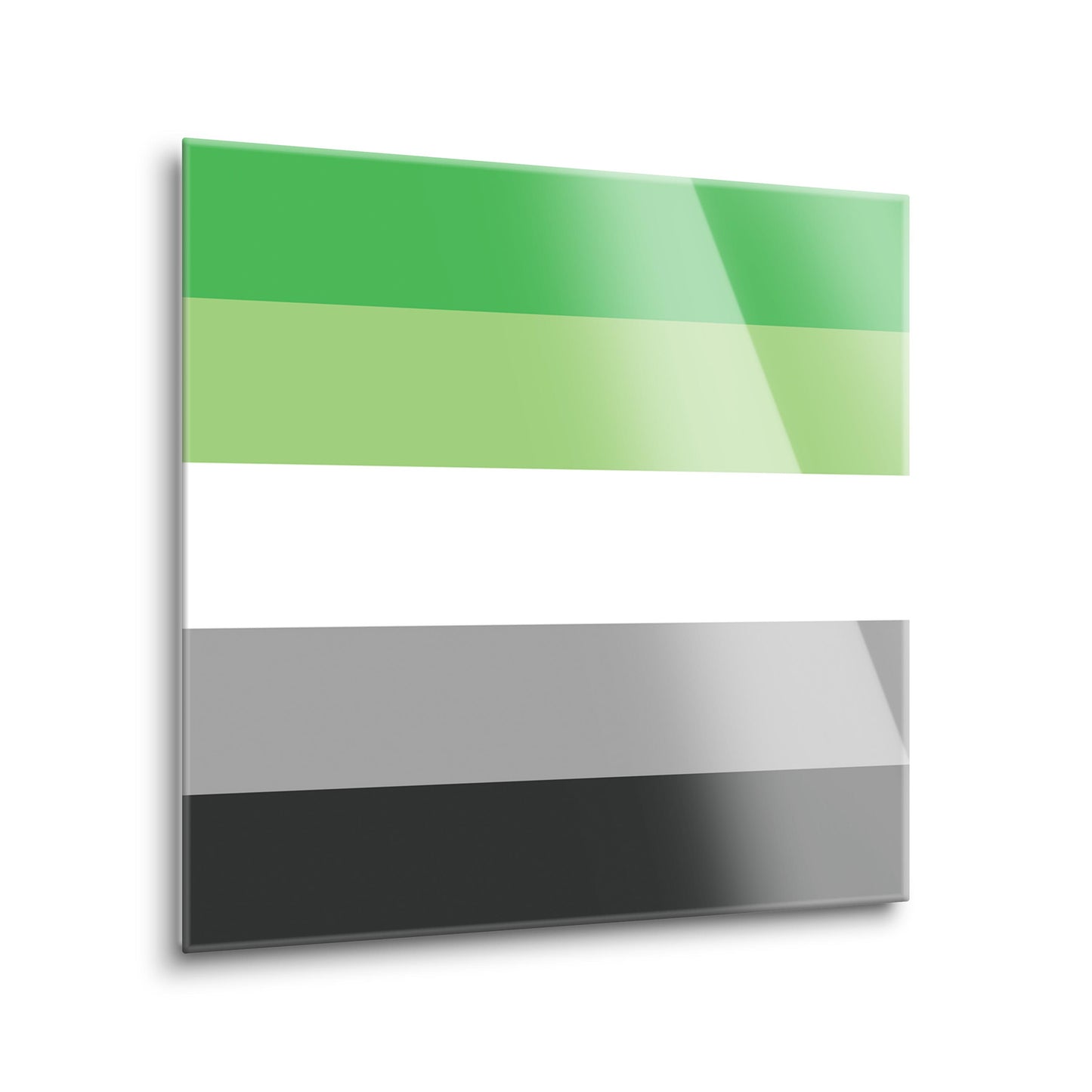 Aromantic Pride Flag Colors | Hi-Def Glass Art | Eaches | Min 2