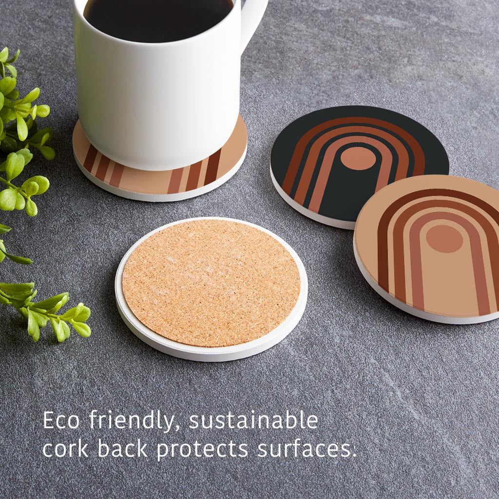 Retro Line Art| Absorbent Coasters | Set of 4 | Min 2