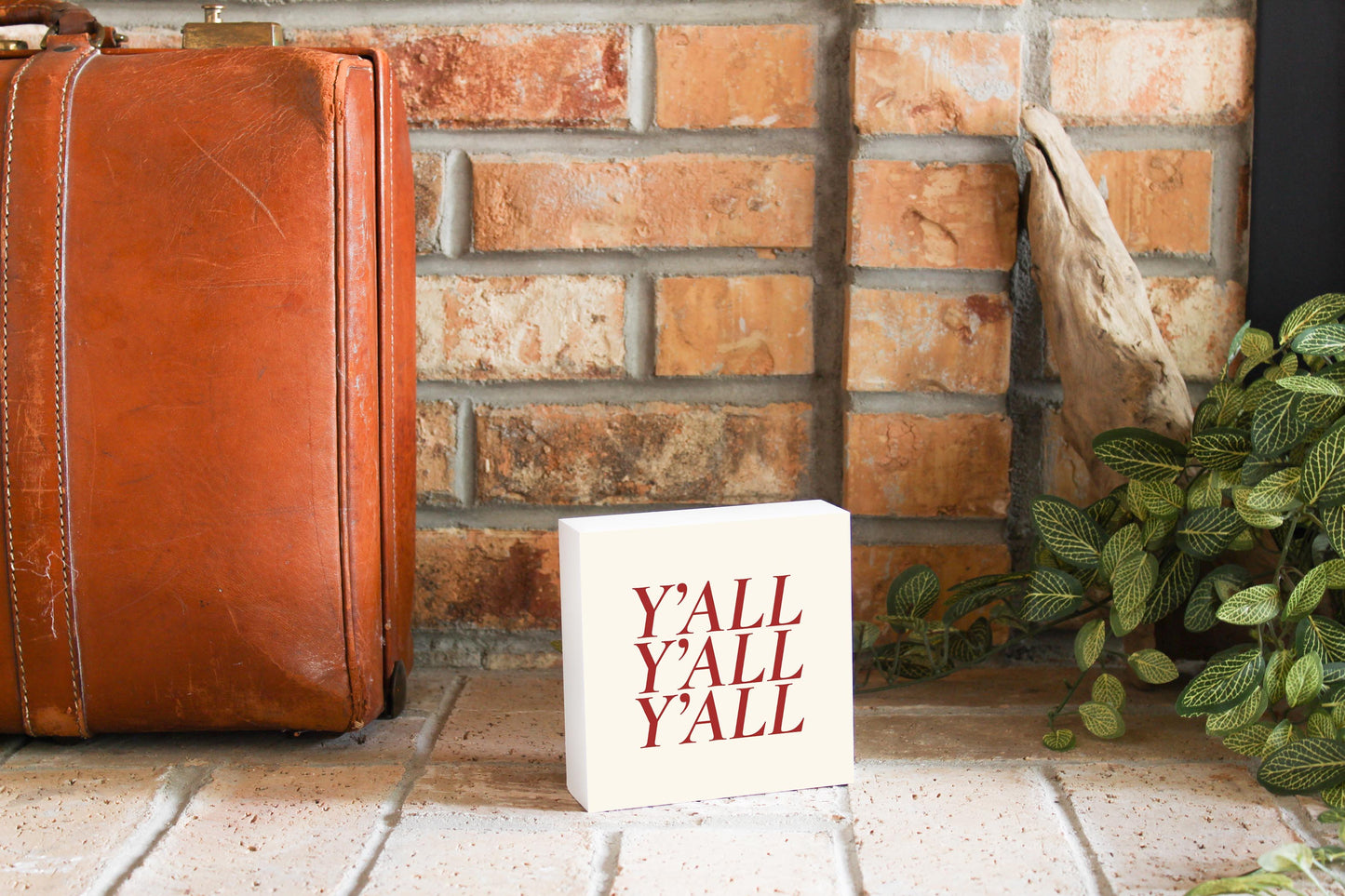 Modern Minimalist Texas Colors Yall | Wood Block | Eaches | Min 4