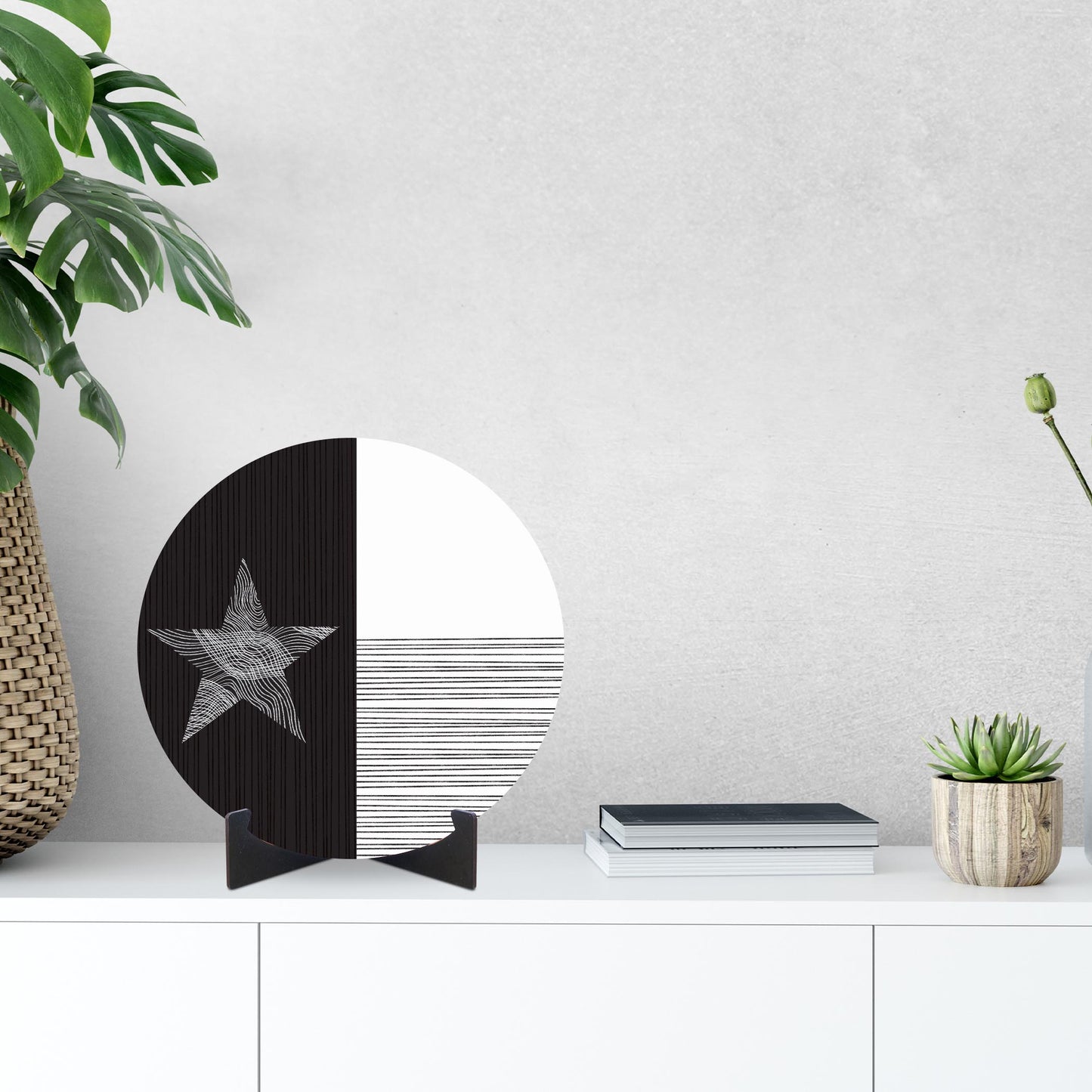 Modern Texas State Flag Abstract Lines | Wood Sign | Eaches | Min 1