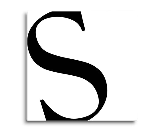 Minimal Monogram S | Hi-Def Glass Art | Eaches | Min 2