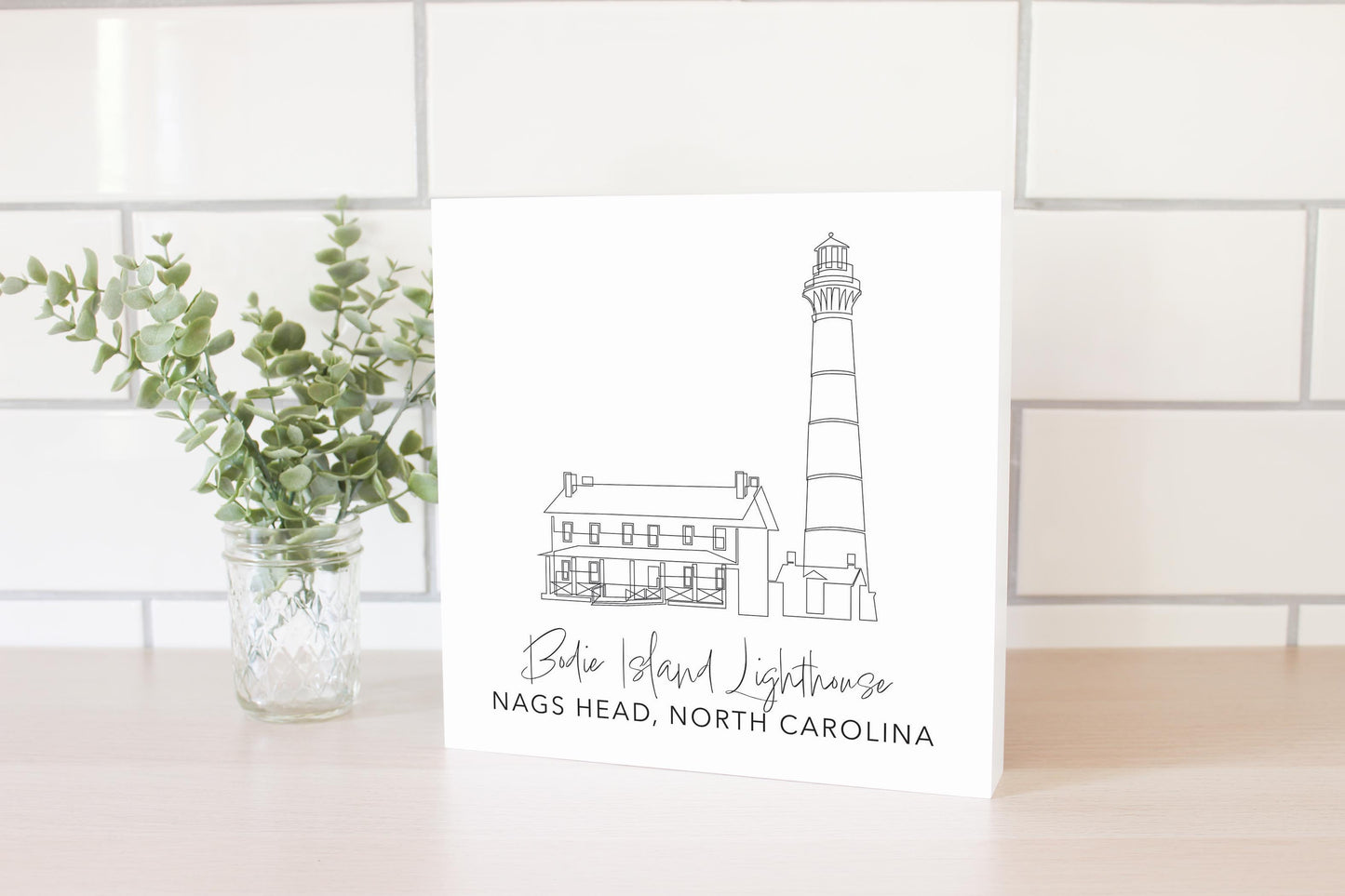 Bodie Island Lighthouse | Wood Block | Eaches | Min 2