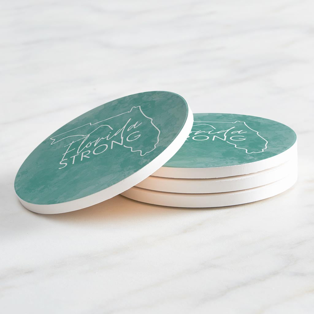 Florida Strong Blue| Absorbent Coasters | Set of 4 | Min 2