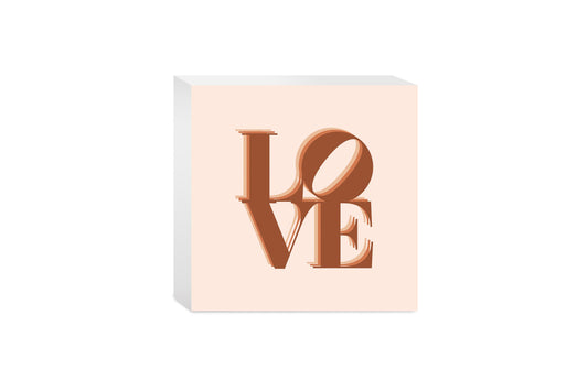 Modern Minimalist Pennsylvania Love Light | Wood Block | Eaches | Min 4