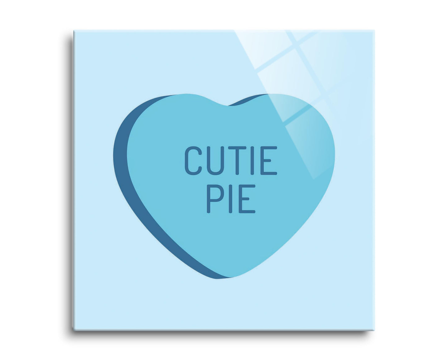 Message Hearts Cutie Pie| Hi-Def Glass Art | Eaches | Min 2