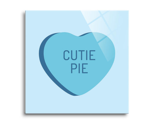 Message Hearts Cutie Pie| Hi-Def Glass Art | Eaches | Min 2