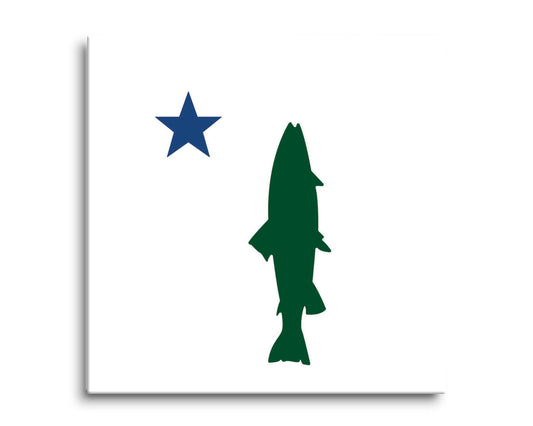 New England Star And Trout | Hi-Def Glass Art | Eaches | Min 2