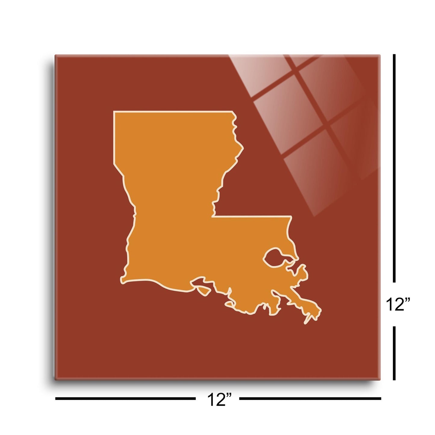 Louisiana Colorful State Shape | Hi-Def Glass Art | Eaches | Min 1