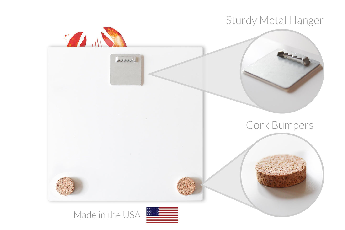 East Coast Water Color Lobster | Hi-Def Glass Art | Eaches | Min 1