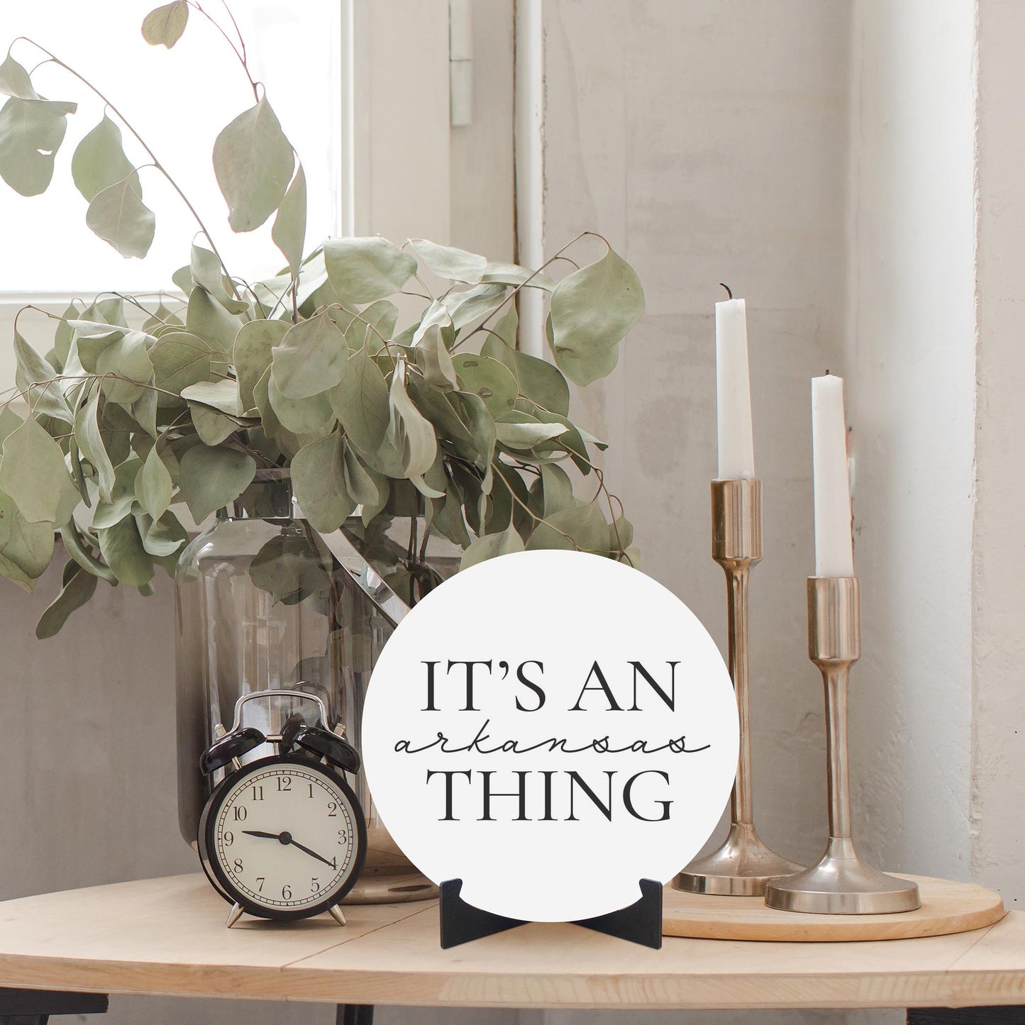 Minimalist B&W Arkansas Thing Quote | Wood Sign | Eaches | Min 1