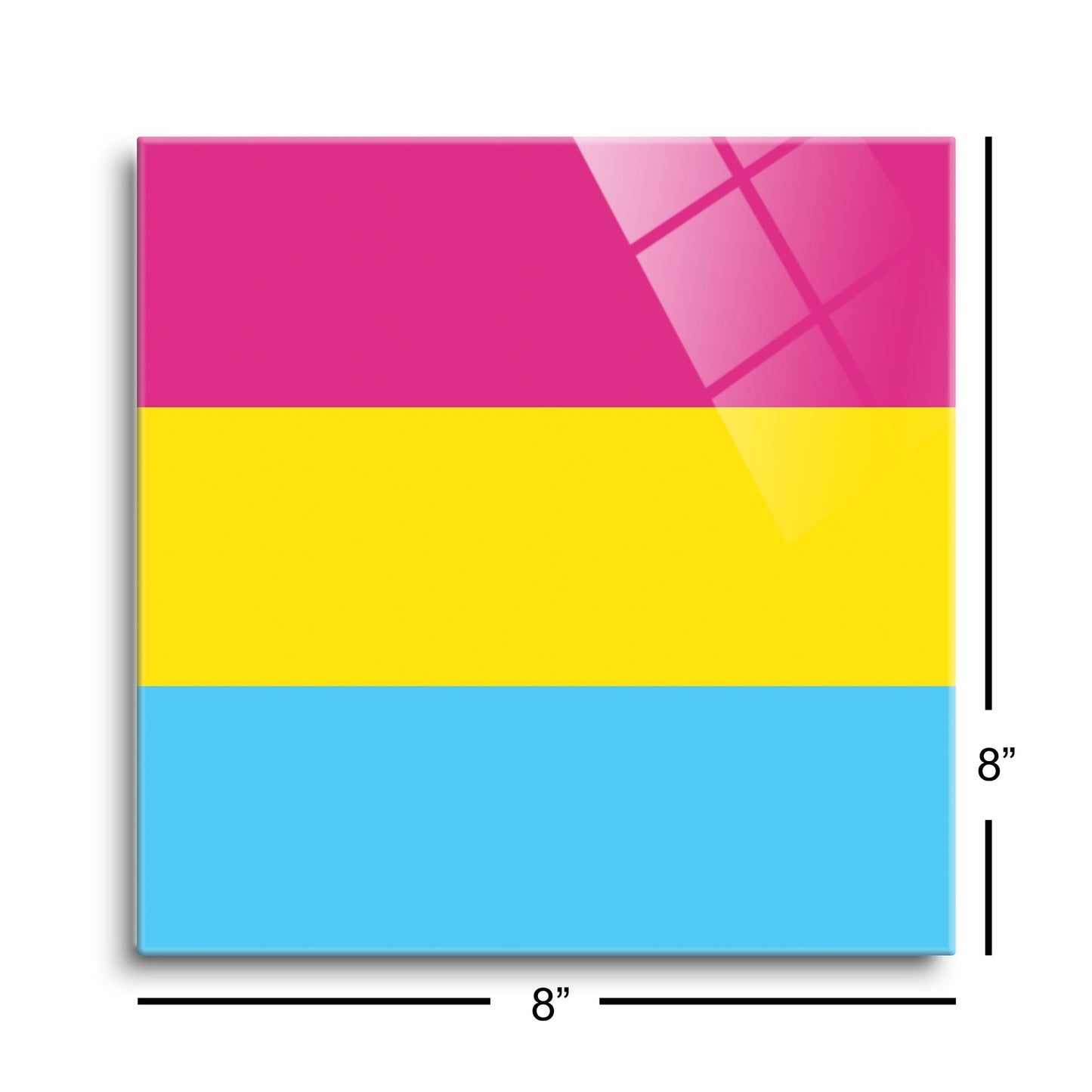 Pansexual Pride Flag Colors | Hi-Def Glass Art | Eaches | Min 2