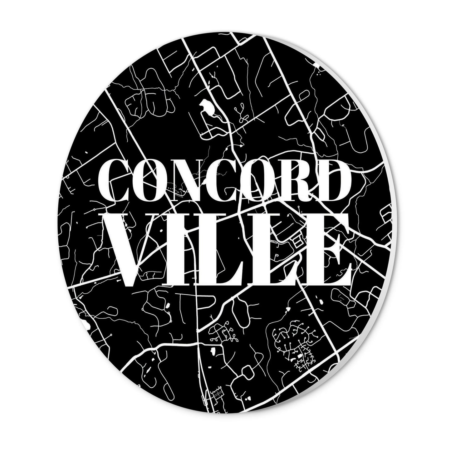 Minimalistic B&W Pennsylvania Concordville Map | Wood Sign | Eaches | Min 1