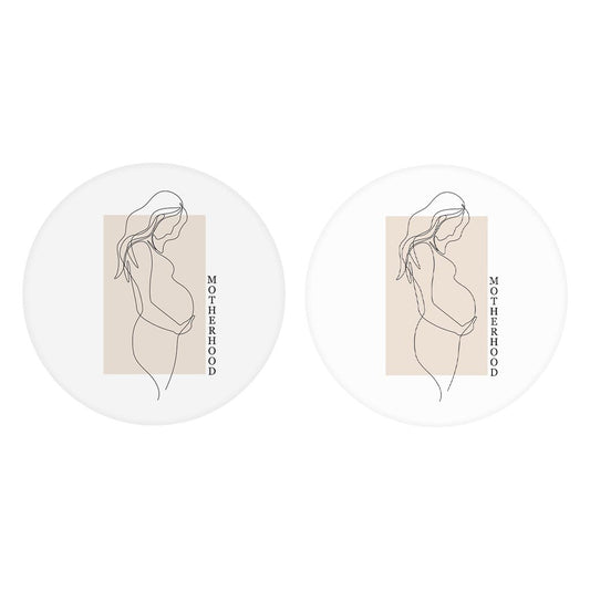 Modern Minimalist Mothers Day Pregnancy | Absorbent Car Coasters | Set of 2 | Min 4