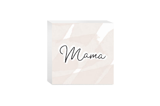 Modern Minimalist Mothers Day Mama | Wood Block | Eaches | Min 4