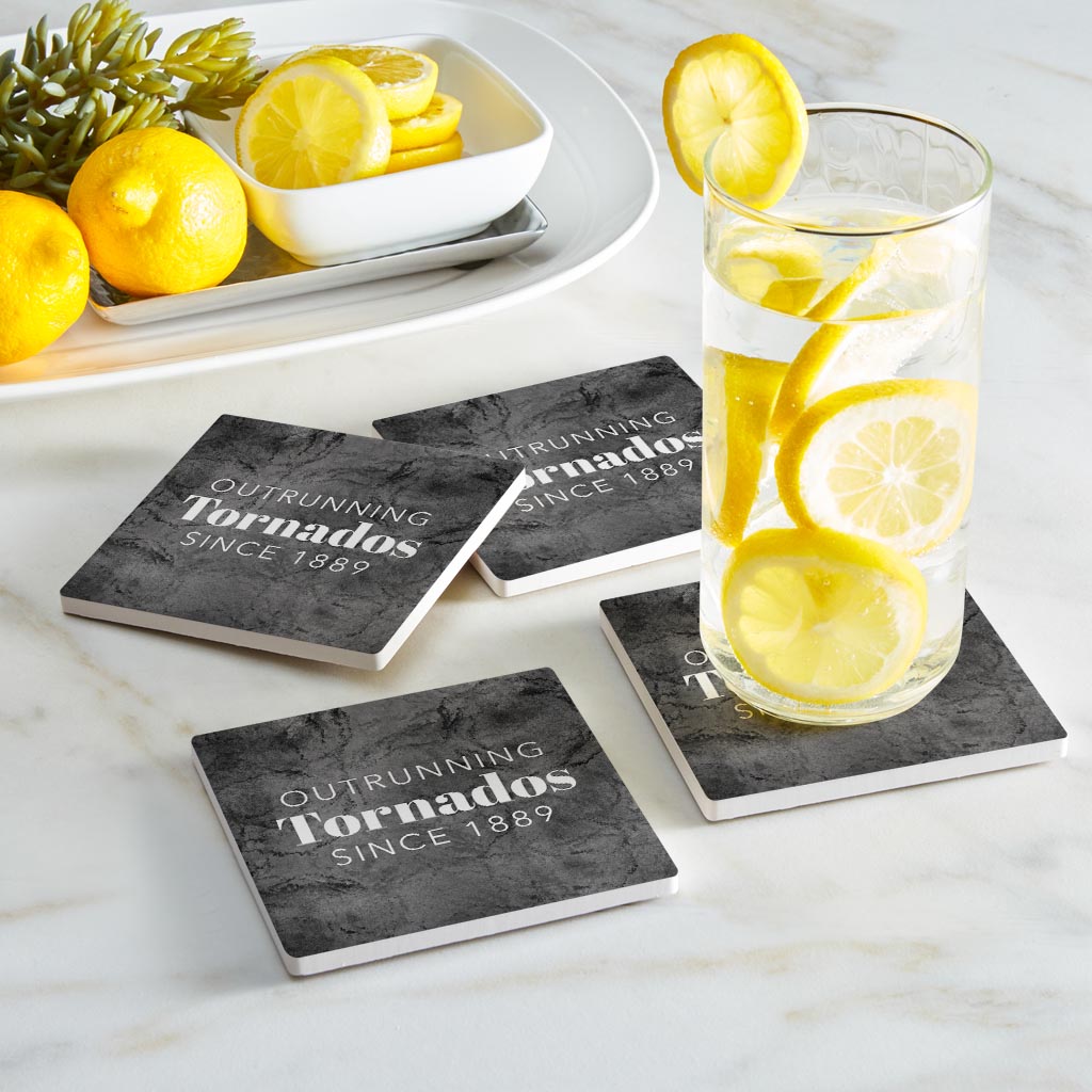 Modern Oklahoma Tornado Saying| Absorbent Coasters | Set of 4 | Min 2
