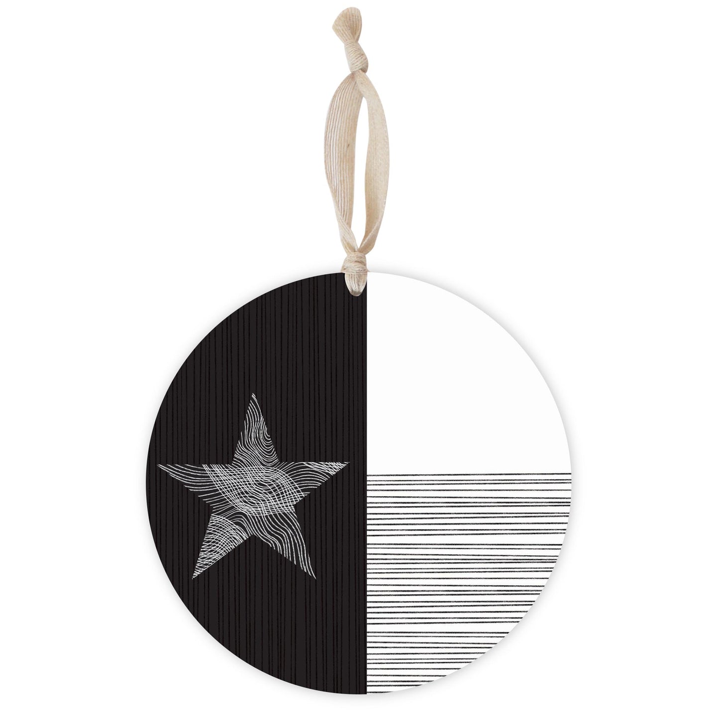 Modern Texas State Flag Abstract Lines | Wood Ornament | Eaches | Min 1