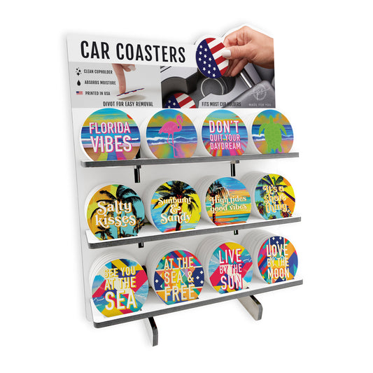 Florida 2 Theme Ceramic Car Coaster Bundle