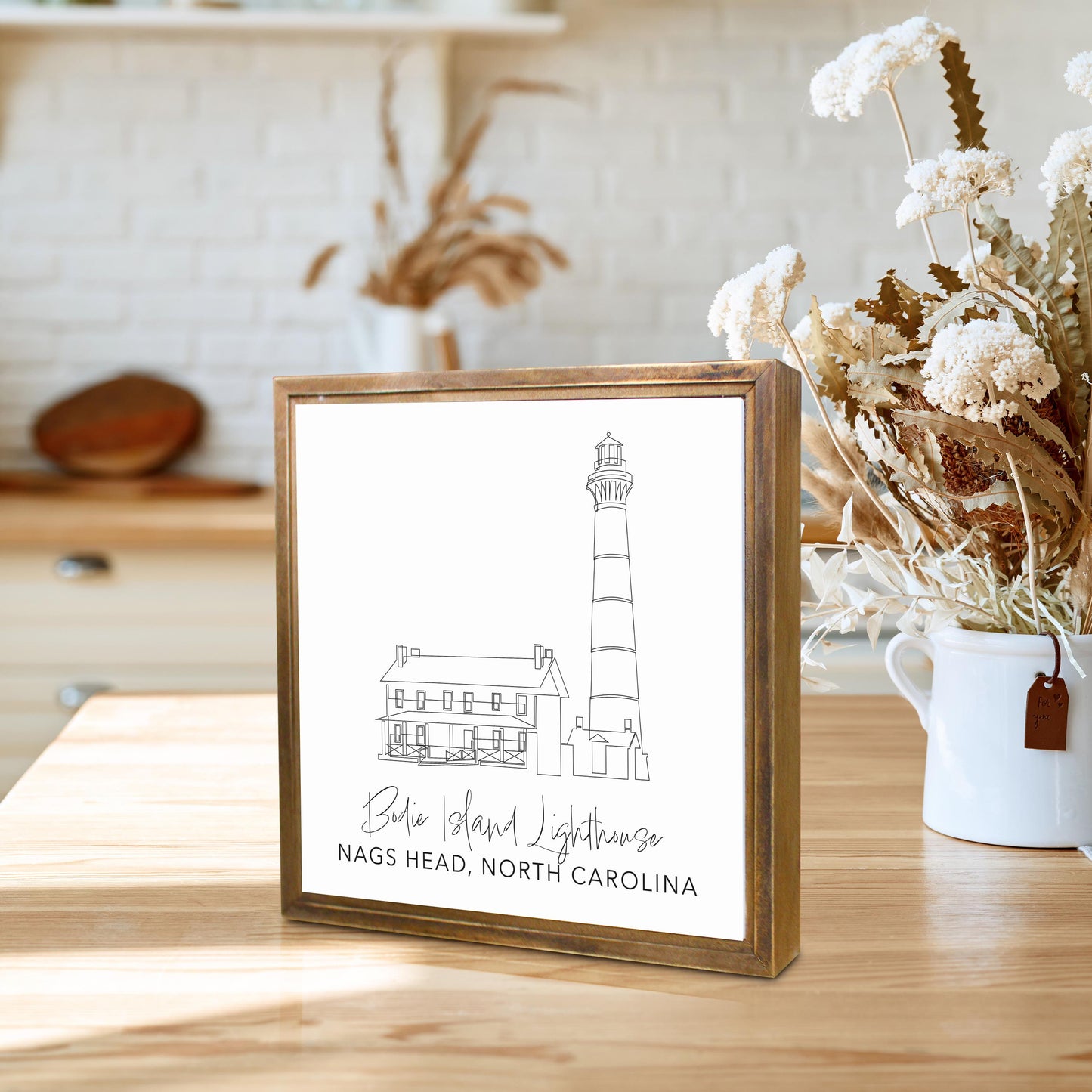 Bodie Island Lighthouse | Wood Sign | Eaches | Min 1