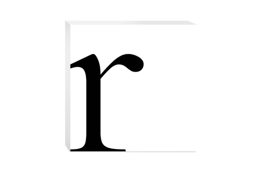 Minimal Monogram R | Wood Block | Eaches | Min 2