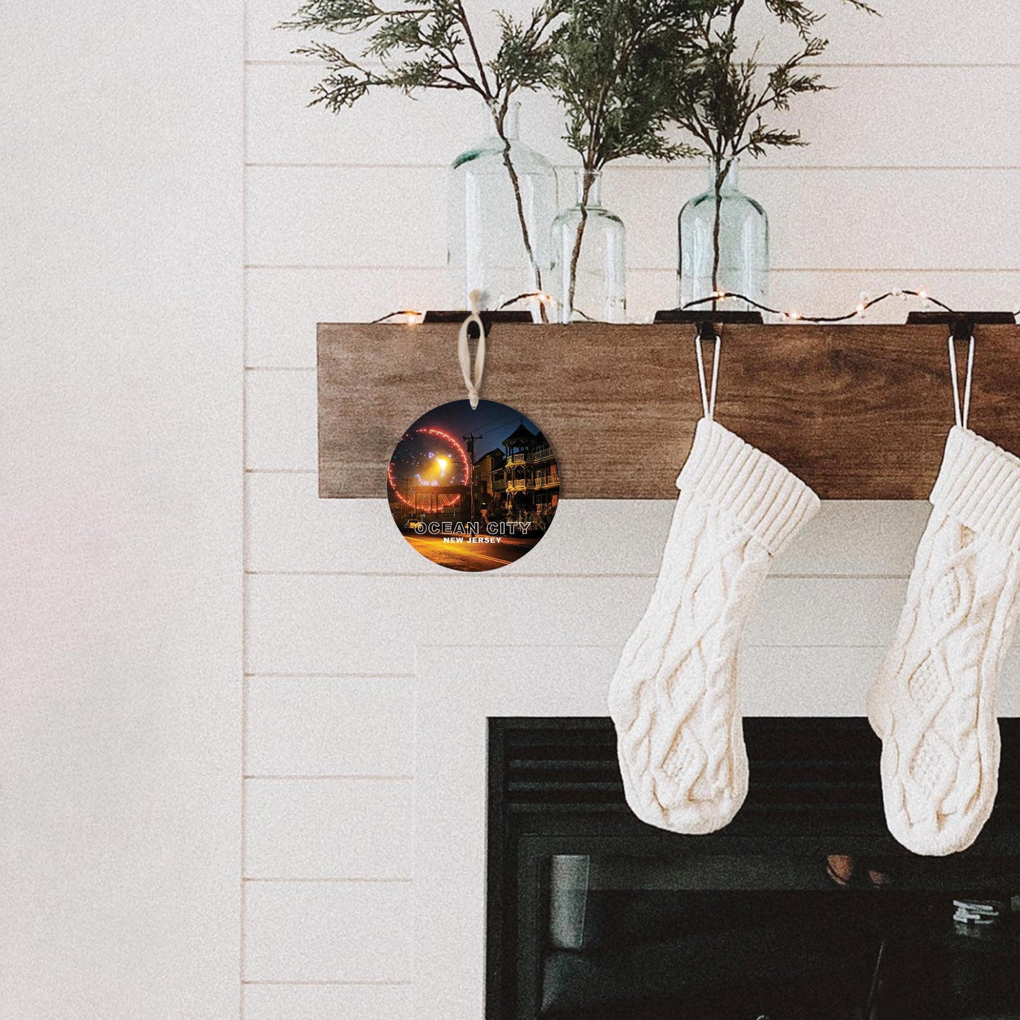 OCNJ Photo With Text | Wood Ornament | Eaches | Min 1