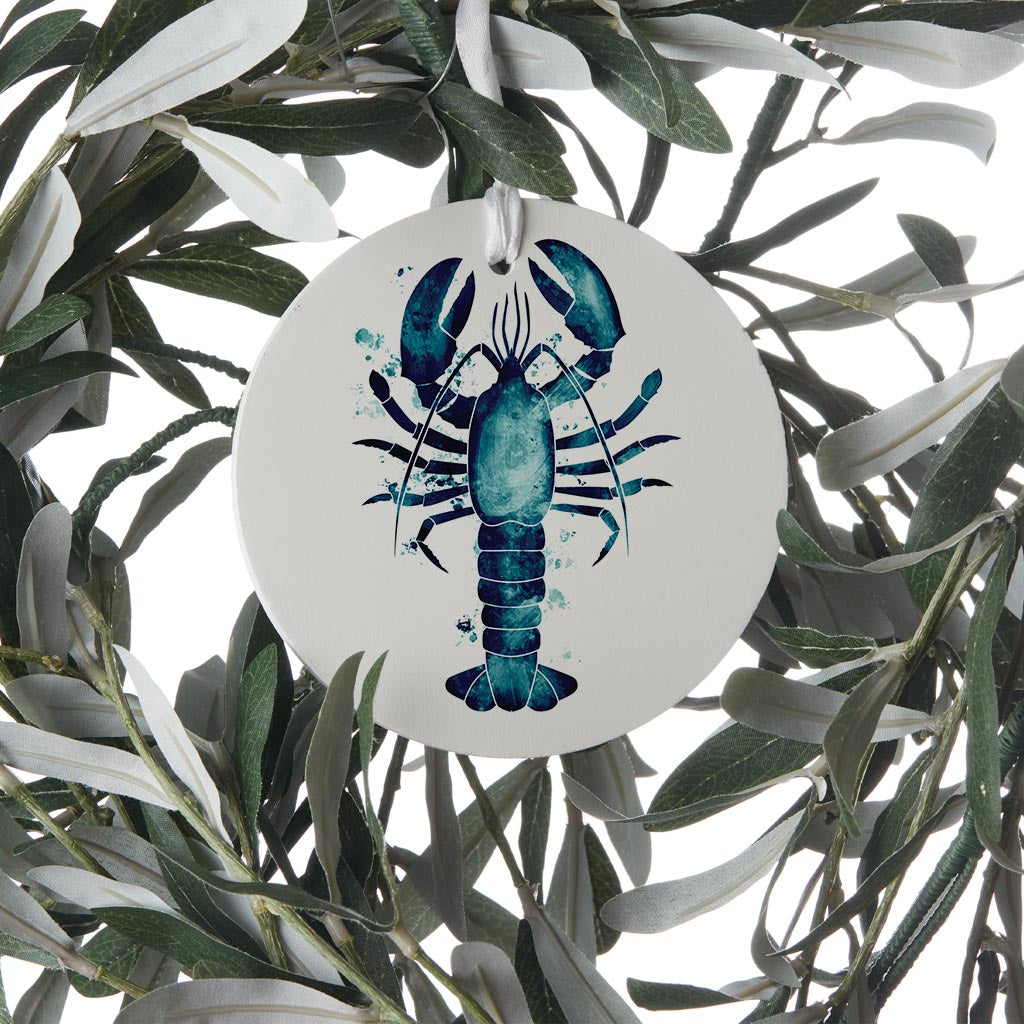 New England Water Color Lobster | Wood Ornament | Eaches | Min 6