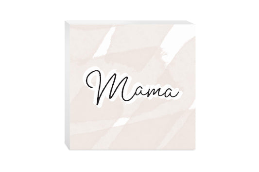 Modern Minimalist Mothers Day Mama | Wood Block | Eaches | Min 2