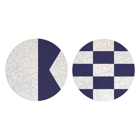 Nautical Flags | Absorbent Car Coasters | Set of 2 | Min 4