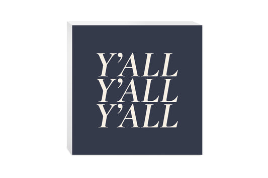 Modern Minimalist Texas Yall | Wood Block | Eaches | Min 2
