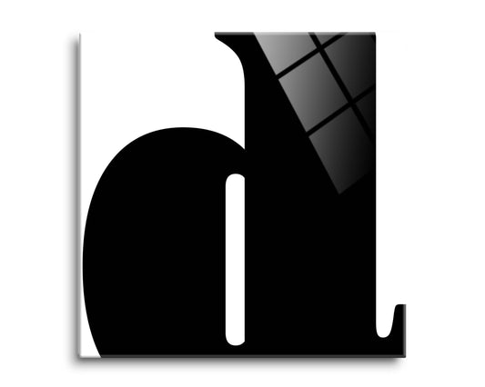Fun Chunky Monogram D | Hi-Def Glass Art | Eaches | Min 2