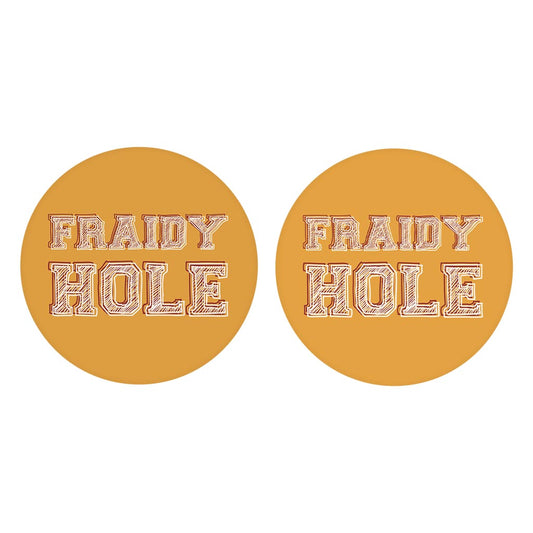 Modern Minimalist Oklahoma Fraidy Hole| Absorbent Car Coasters | Set of 2 | Min 4