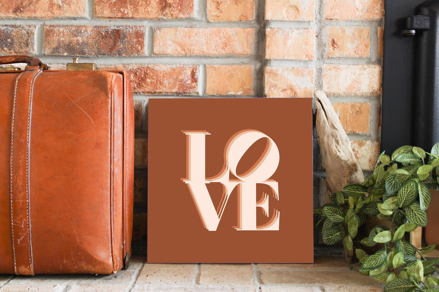 Modern Minimalist Pennsylvania Love Dark | Wood Sign | Eaches | Min 2