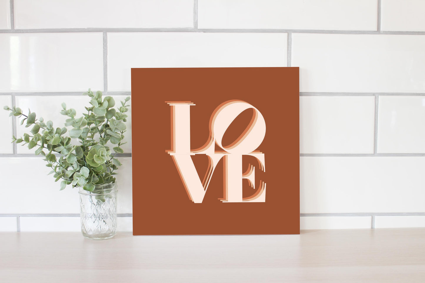Modern Minimalist Pennsylvania Love Dark | Wood Sign | Eaches | Min 2