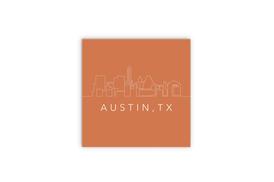 Modern Minimalist Texas Austin Skyline | Wood Sign | Eaches | Min 2