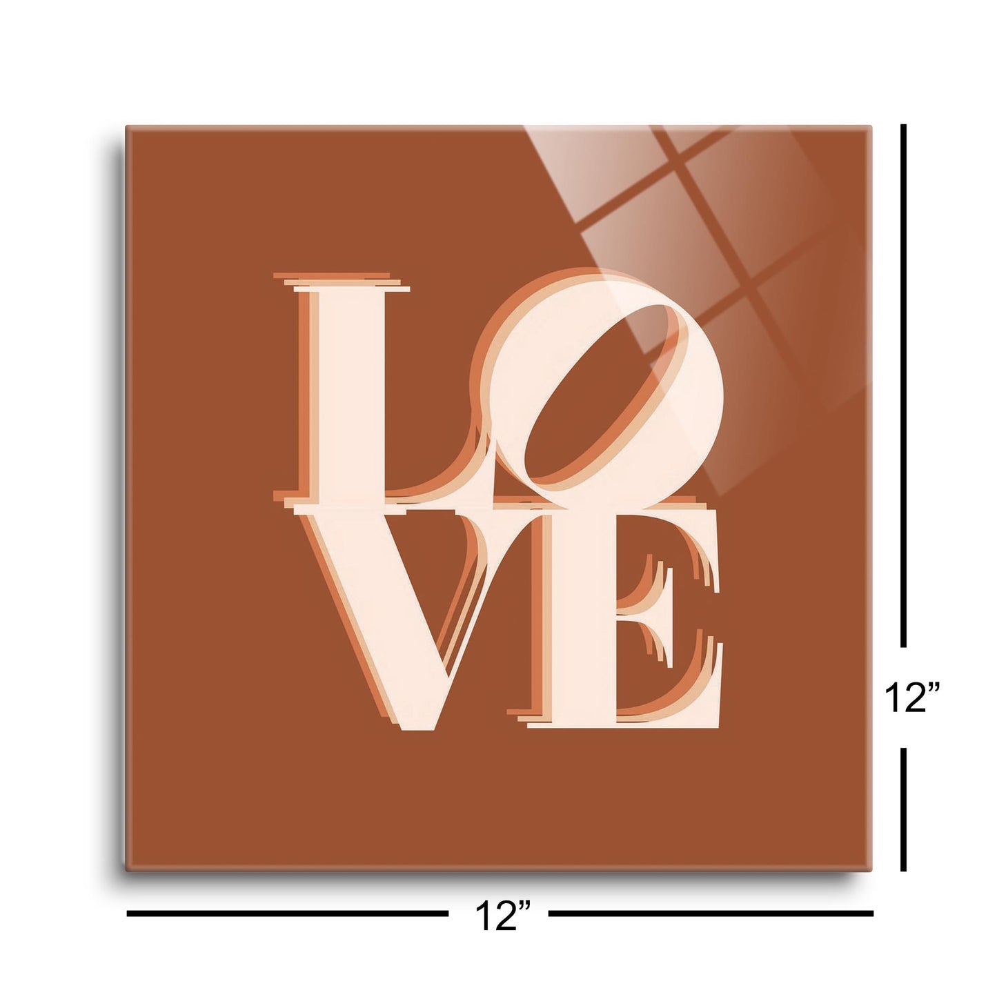 Modern Minimalist Pennsylvania Love Dark | Hi-Def Glass Art | Eaches | Min 1