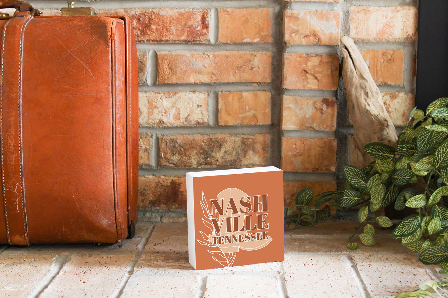 Modern Minimalist Tennessee Nashville Boot | Wood Block | Eaches | Min 4