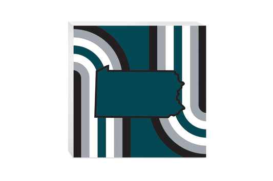 Modern Minimalist Pennsylvania Retro Shape | Wood Block | Eaches | Min 2