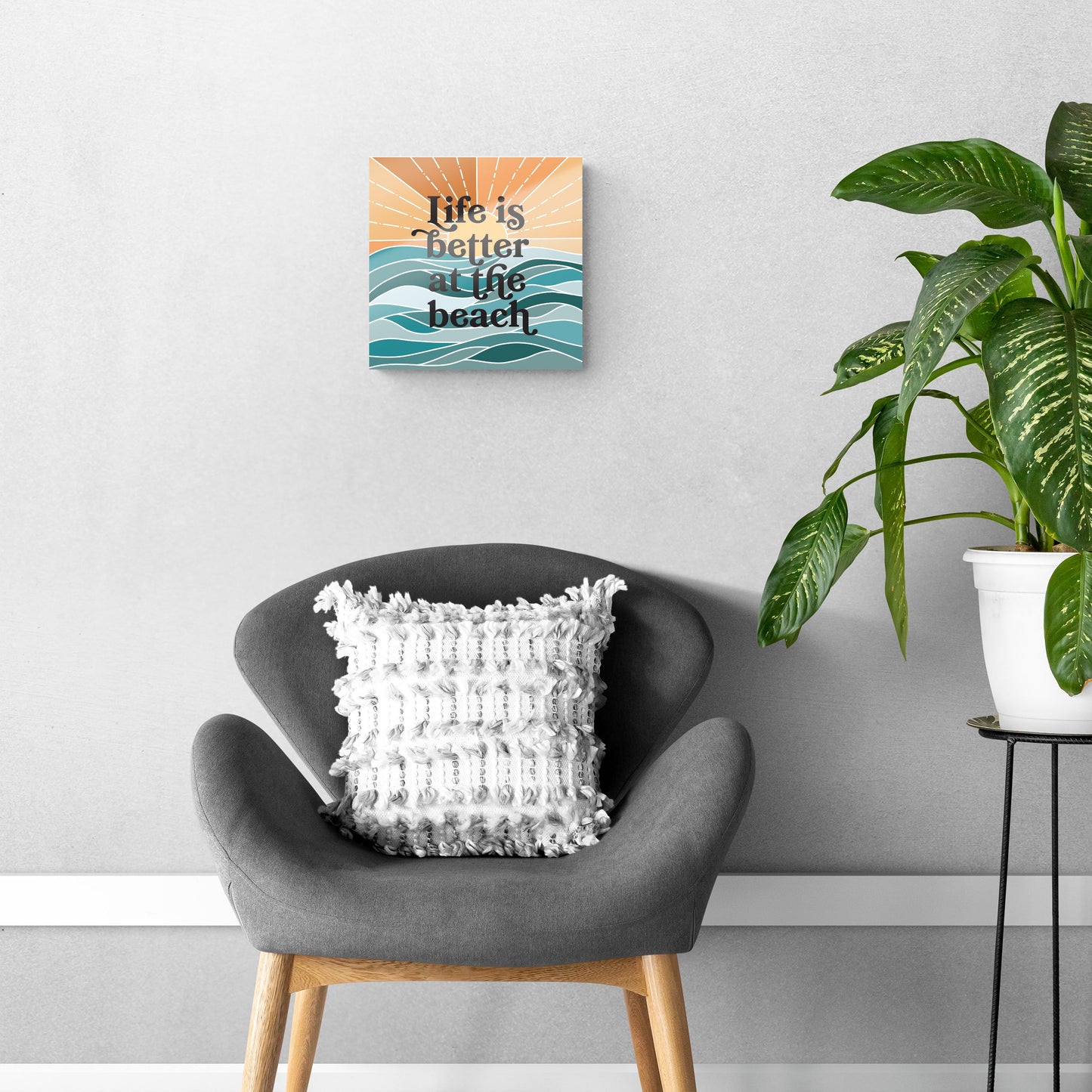 Life Is Better At The Beach | Hi-Def Glass Art | Eaches | Min 1