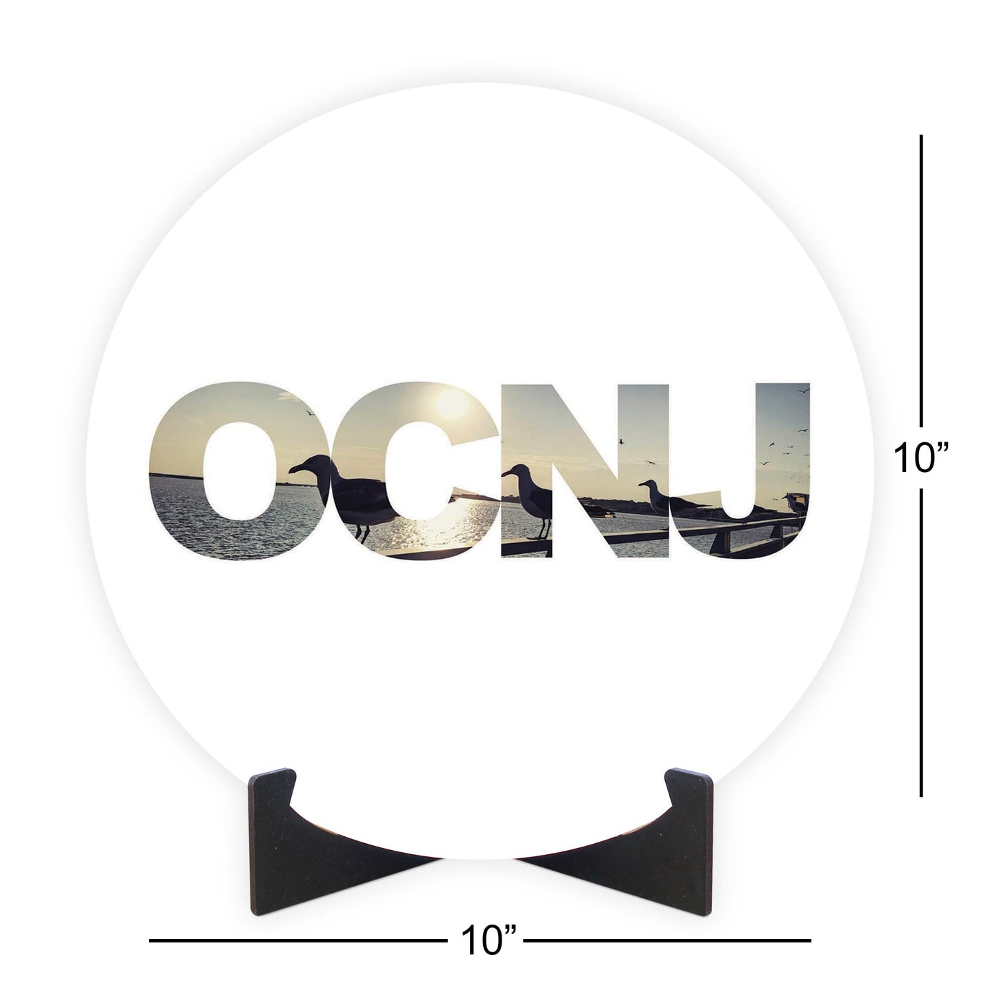 OCNJ Photo With Text | Wood Sign | Eaches | Min 1